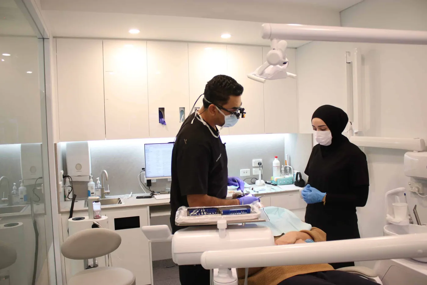 The Hayat Dental team caring for a patient
